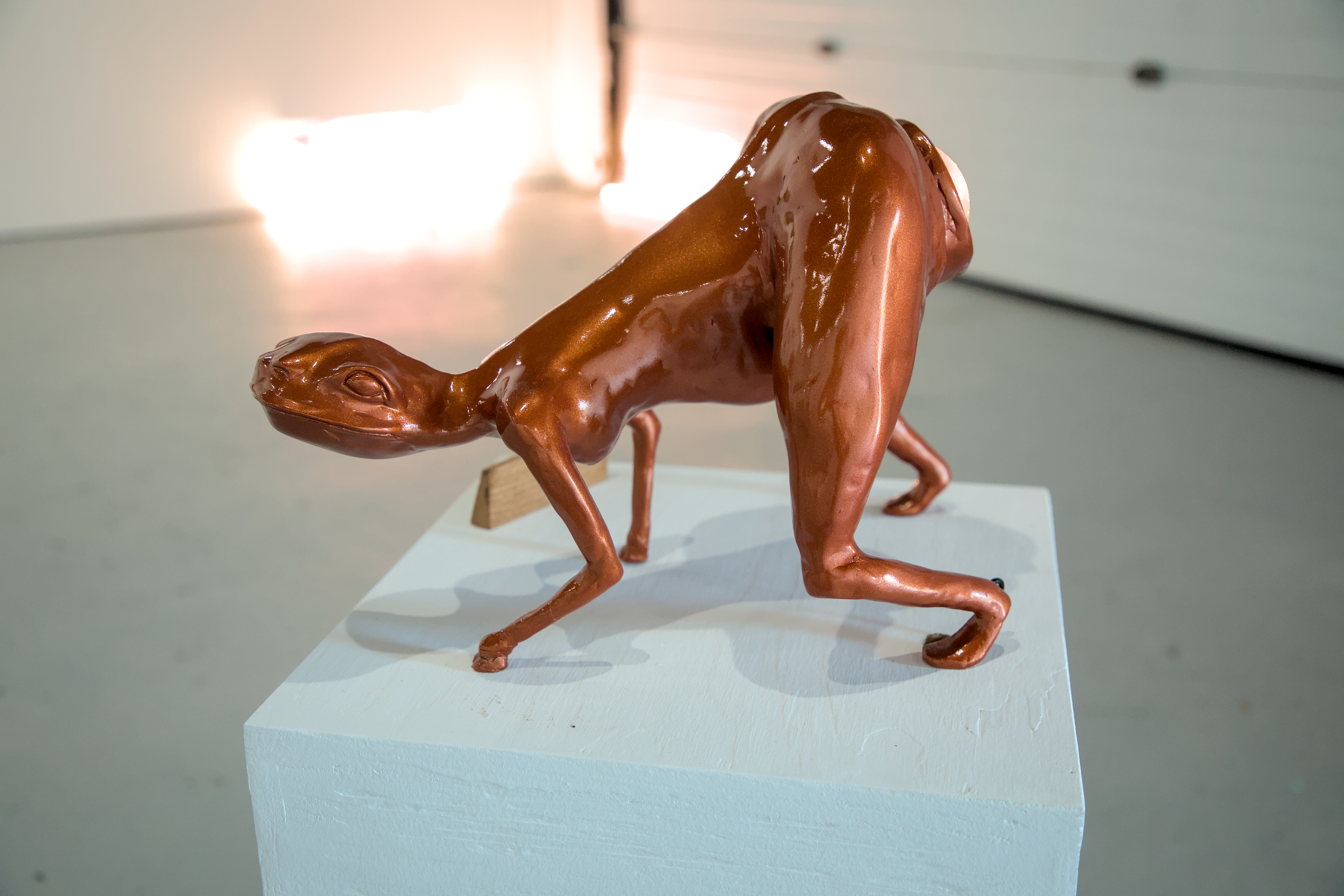 Lantern (epoxy sculpture and table lamp) &mdash; documentation image